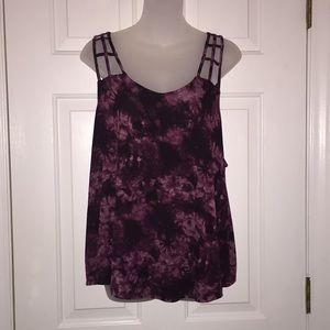 Mudd Dark and Light Purple Tank Top XL